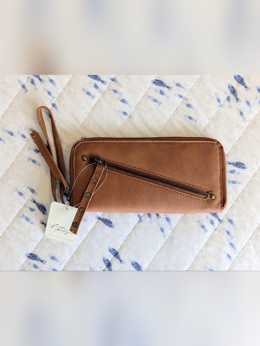 Free People Vegan Leather Wristlet Wallet NWT